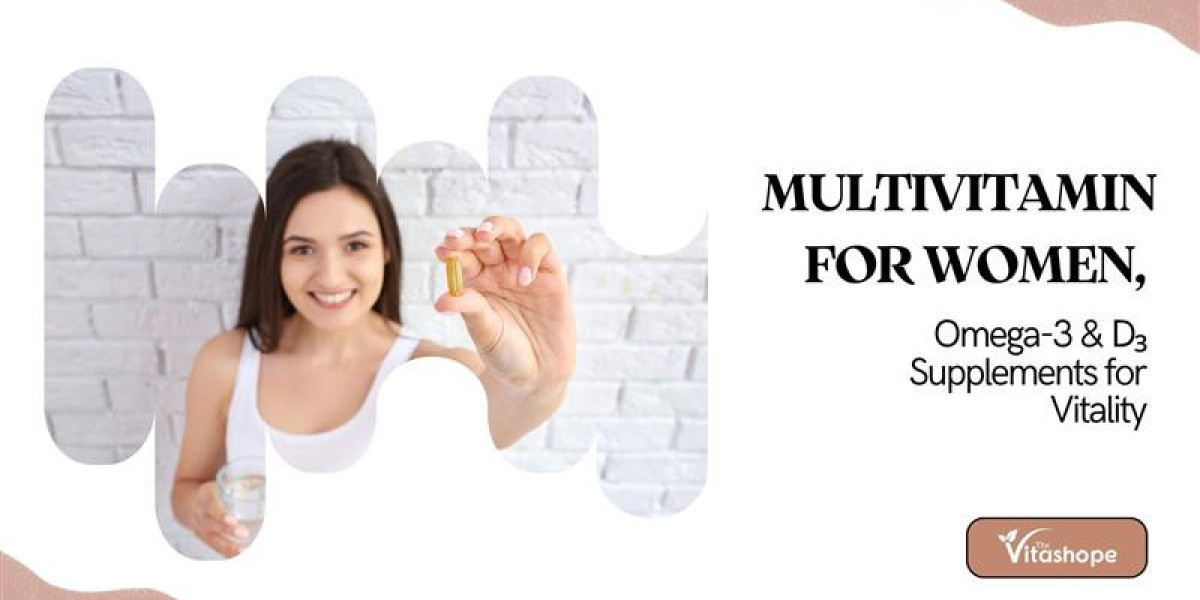 Multivitamin for Women, Omega-3 & D₃ Supplements for Vitality