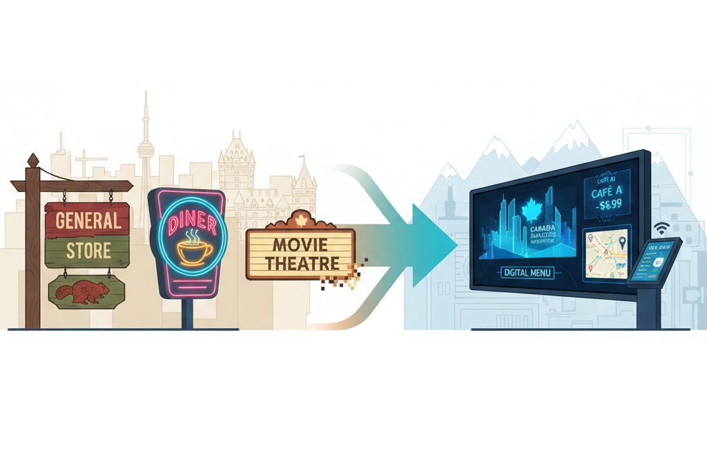 Evolution of Signage in Canada| Postcard Portables Canada