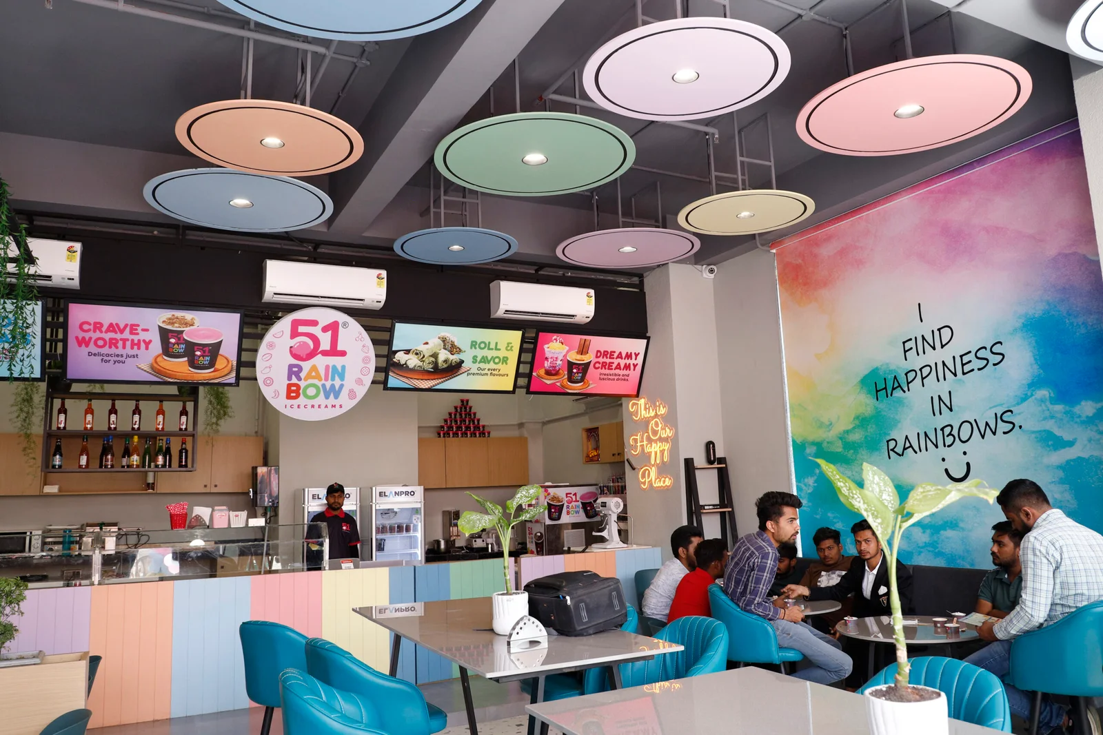 Inside a Vibrant Ice Cream Parlor | Flavors, Freshness, Happiness | 51 Rainbow Icecream